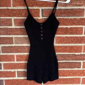 Black bodycon romper